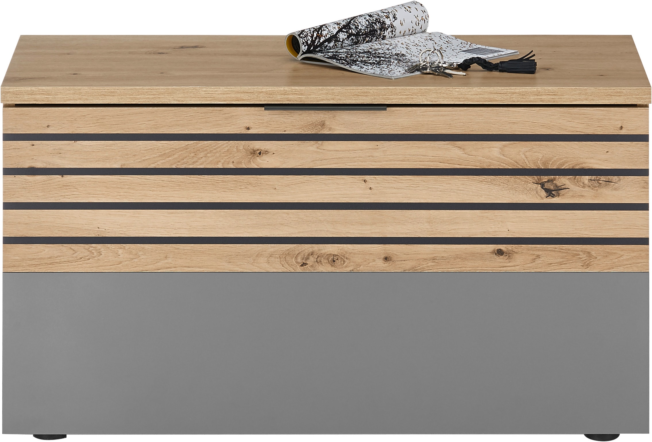 HBZ Garderoben-Set »5-tlg. Eiche Stripes Optik Flurgarderobe Stellmass BxHxT 260x197x38 cm« 5 Stk. tlg.