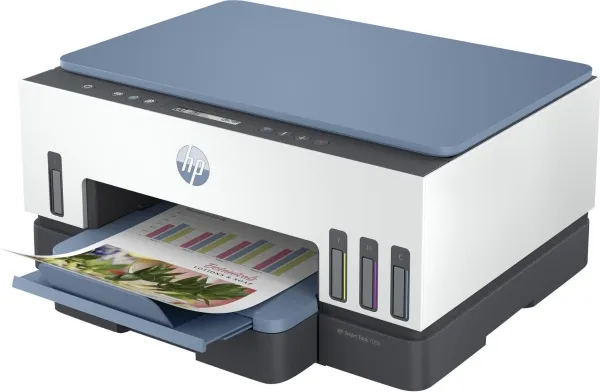 HP Smart Tank 7006 All-in-One - Multifunktionsprinter - farve - blækprinter - kan genopfyldes - 216 x 297 mm (original) - A4/Legal (medie) - op til 13 spm (kopiering) - op til 15 spm (udskriver) - 250 ark - USB 2.0, Wi-Fi(ac), Bluetooth