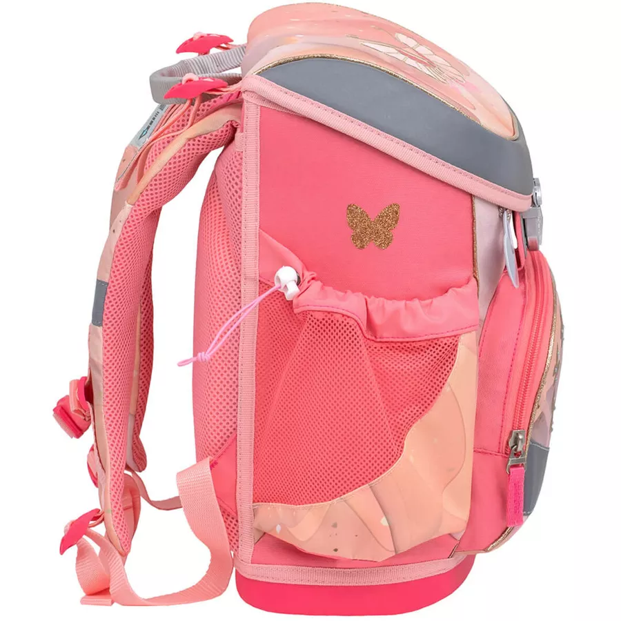 Belmil Schulranzen Mini Fit Schulranzen Set 5-teilig mit Brustgurt Marble