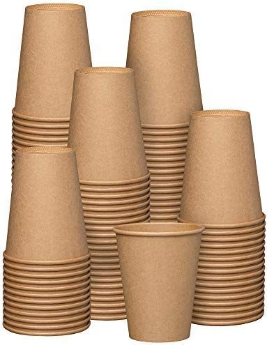[100 stuks] 12 oz.- 360 ml Kraftpapier Warme Koffiekopjes - Ongebleekt