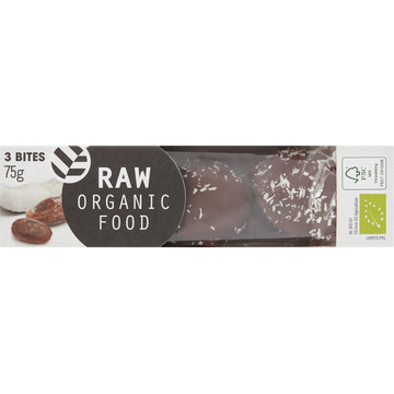 Raw Organic Food Kokos Cacao Bites 3 Stuks 75 g