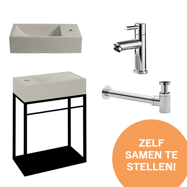 Sapho Crest fonteinset zelf samen te stellen beige