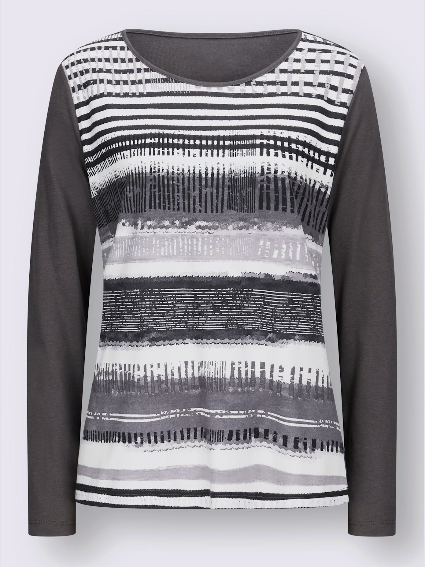 T-shirt avec un imprimé tendance et manches longues