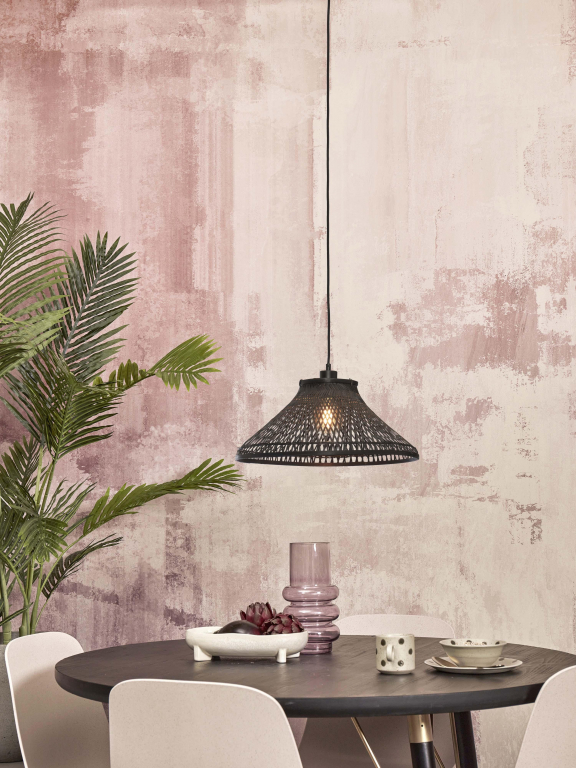 Good&Mojo Tahiti hanglamp Ø45 zwart/naturel