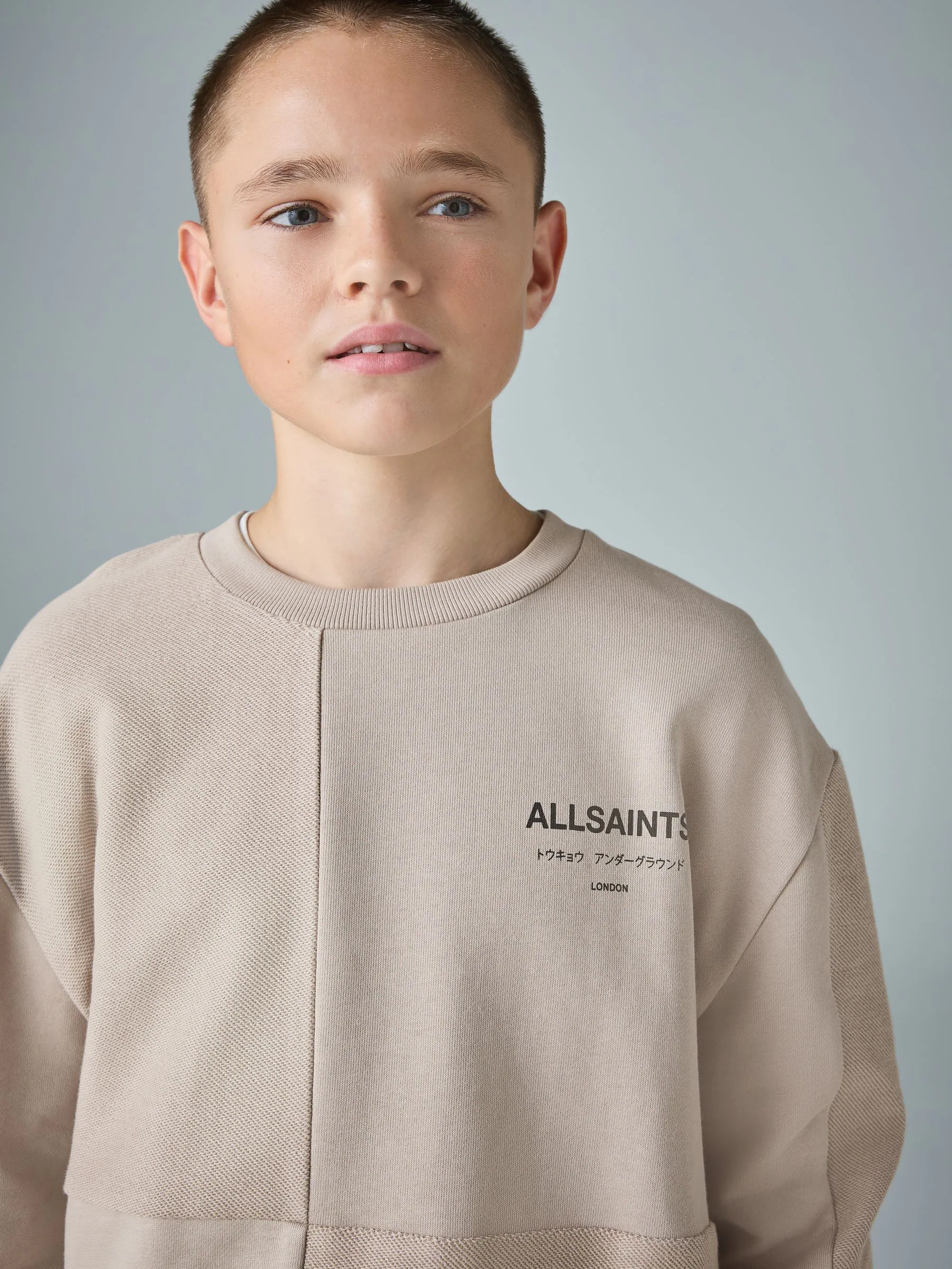 Lichtbruin - smALLSAINTS Underground Oversized Textured Panel Sweatshirt and Joggers Set