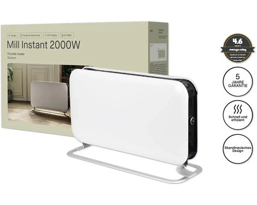 Convectormolen Instant met LED 62 x 38,5 cm 2000 W
