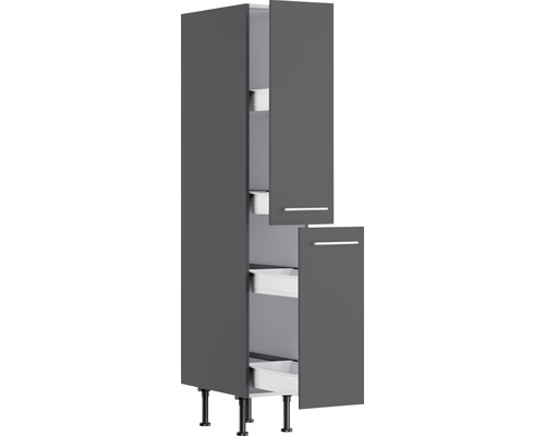 Optifit Apothekerskast Ingvar420 BxDxH 30x58,4x176,6 cm antraciet mat gedemonteerd