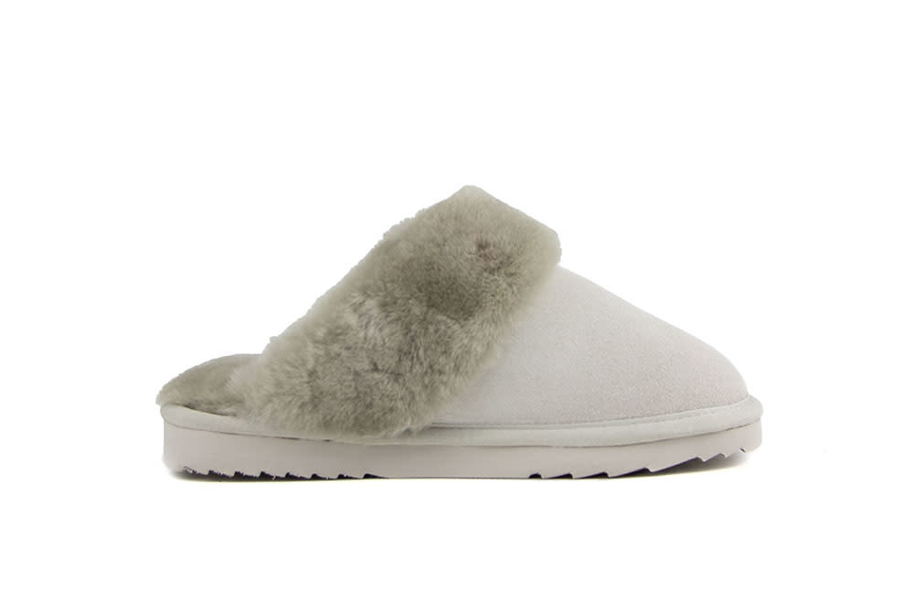 Warmbat Pantoffels Flurry Cement Suede