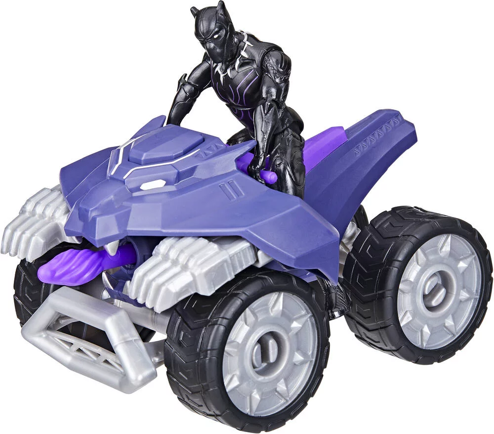 MARVEL - AVENGERS FIGURINE  BLACK PANTHER ET VEHICULE 10 CM