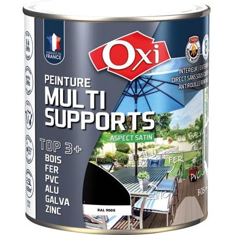 Peinture Satin Multi-supports 2.5 L Top 3+ - Noir
