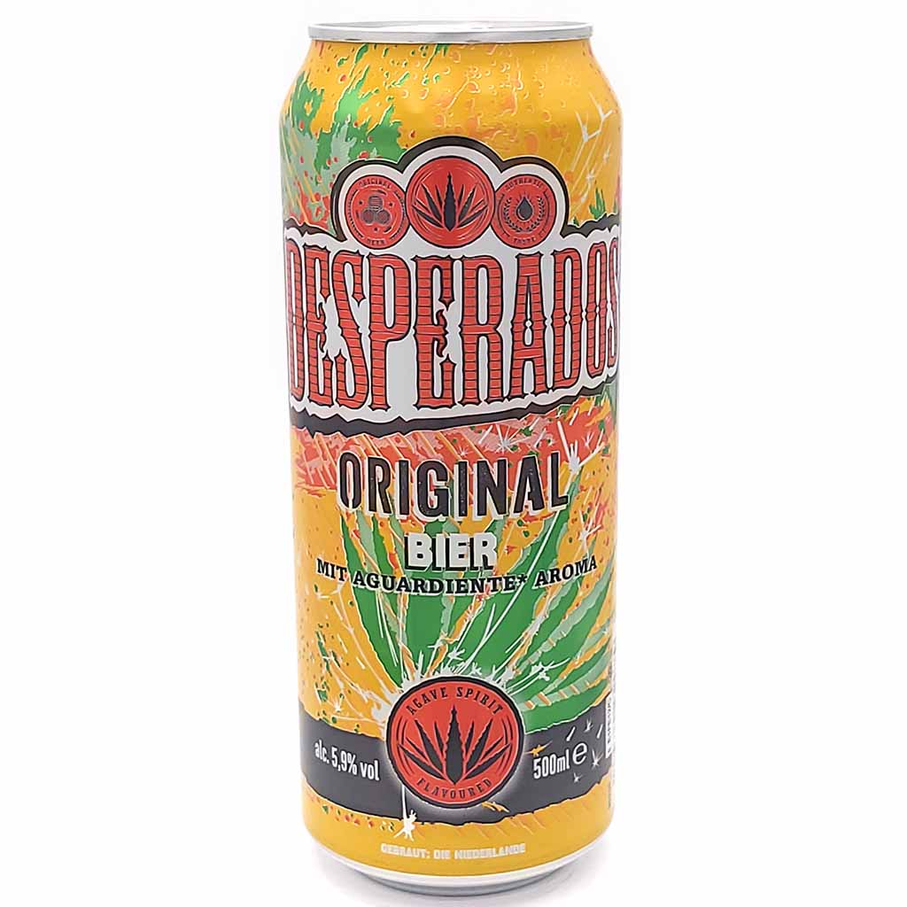 Desperados Bier mit Agave-Spirituosen Aroma 5,9 Vol.% DOSE 24x0,5L=12L MHD:30.8.25