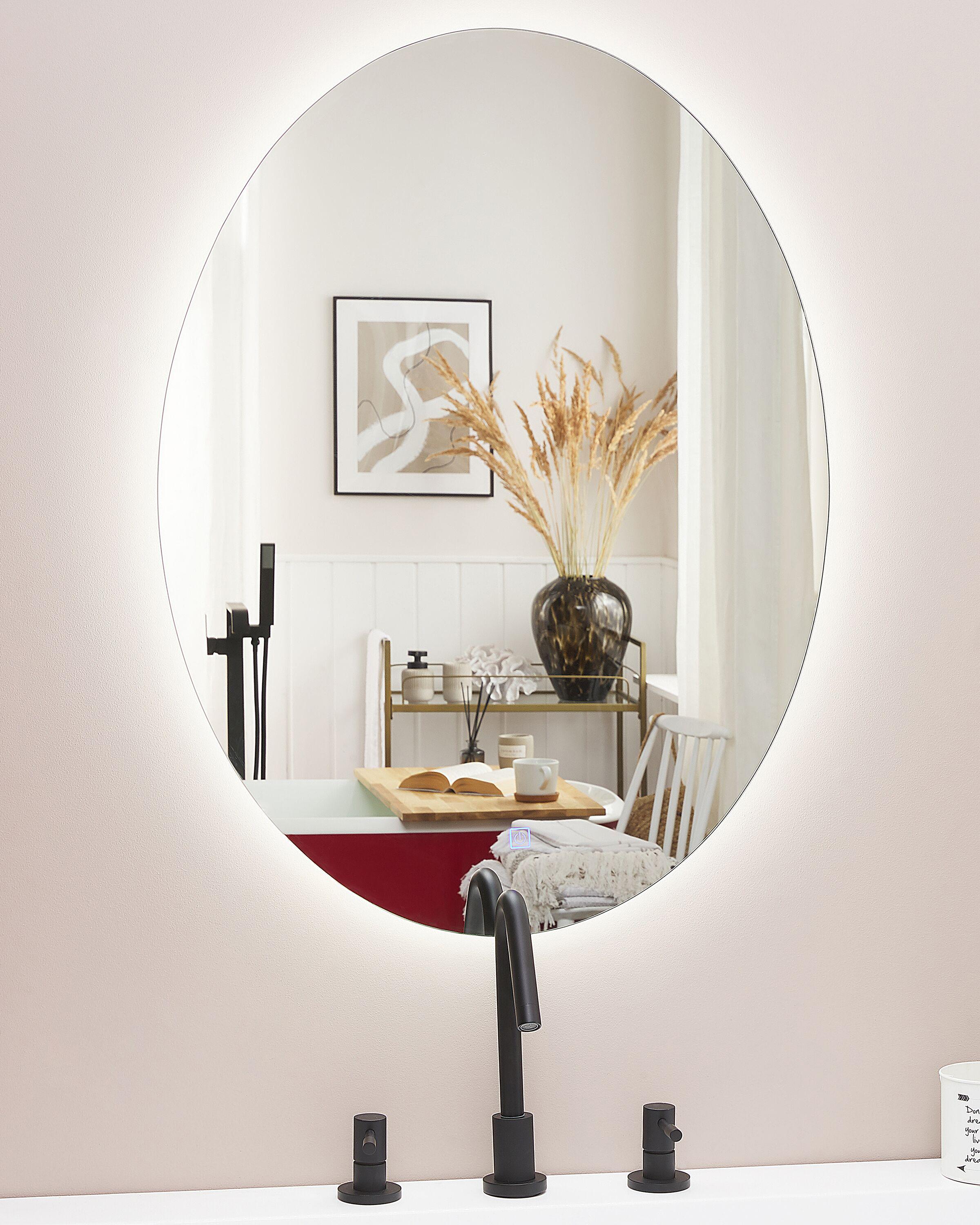 LED badkamerspiegel MAZILLE 60 cm 80 cm Zilver