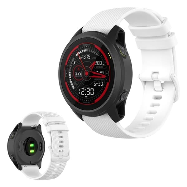 Garmin Forerunner 745 grid silikonarmbånd - Hvit