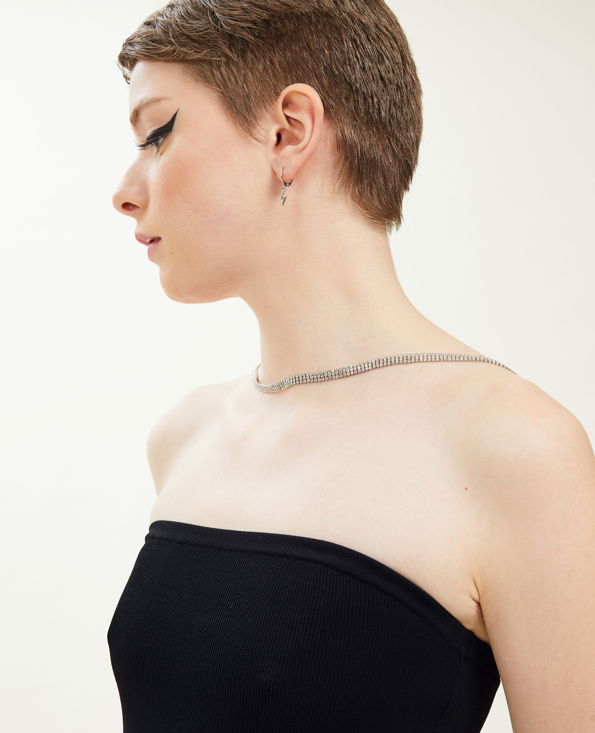 Robe tube en maille - Noir