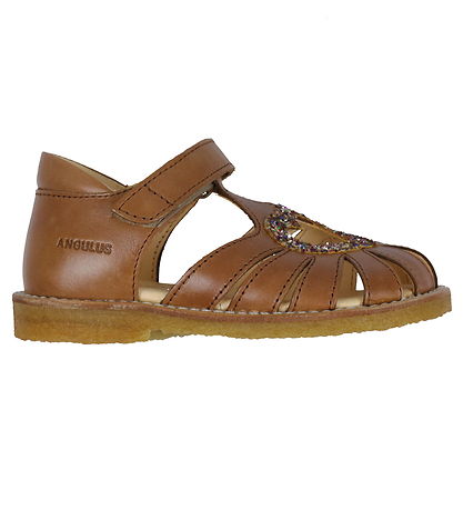 Angulus Sandalen - Herzsandale - Tan/Multi Glitter