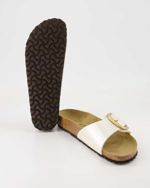 Birkenstock Madrid Big Buckle Pantoletten in Beige