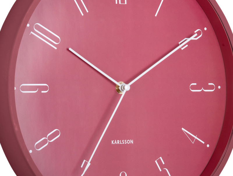 Wall Clock Regal Numbers KA5988RD Blush red