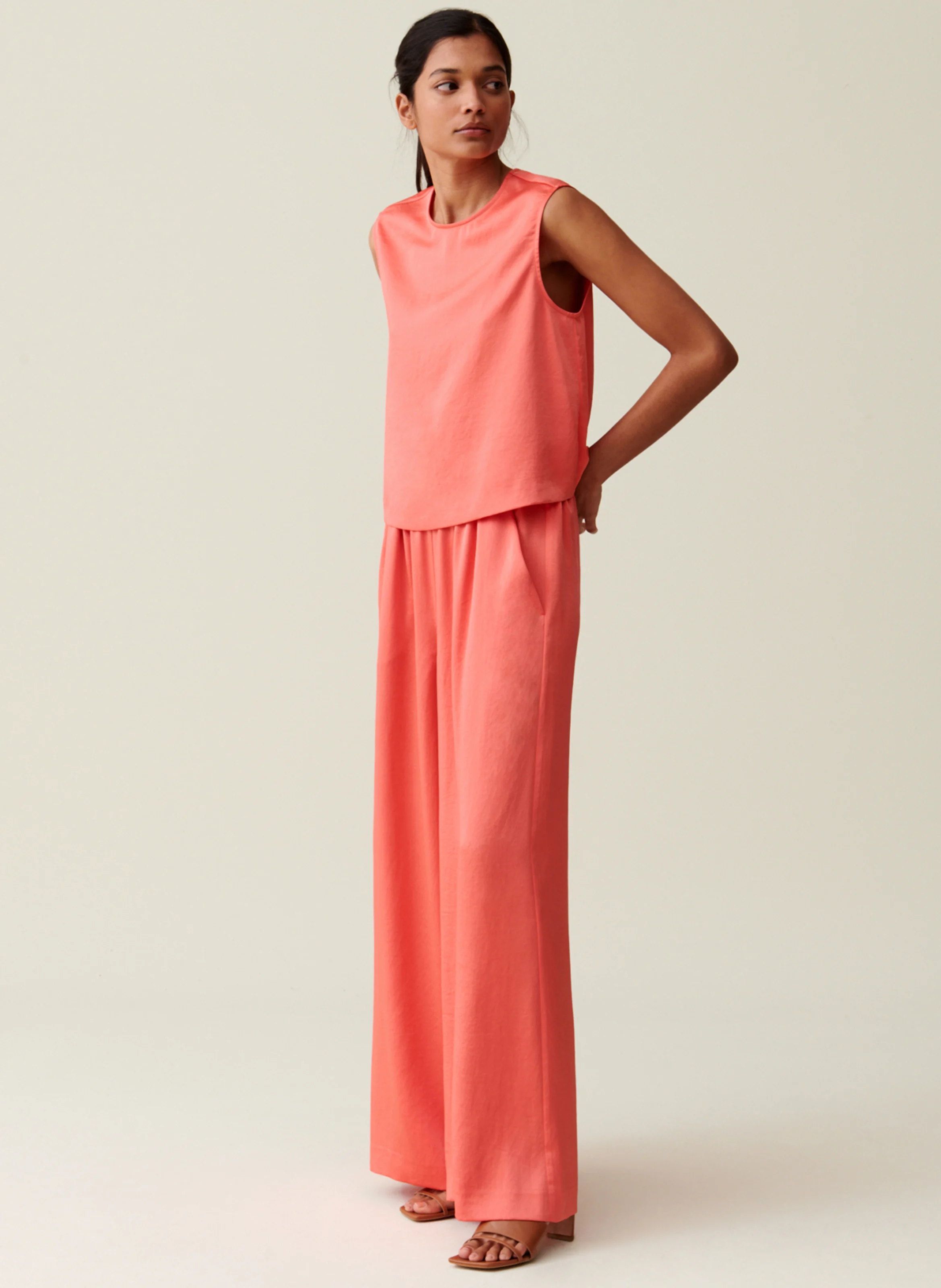 Top sans manches dos ouvert | Orange
