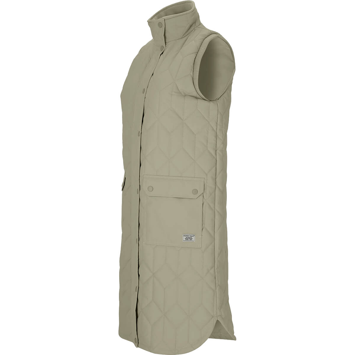 Weather Report Beah Long Quiltet Vest Dame