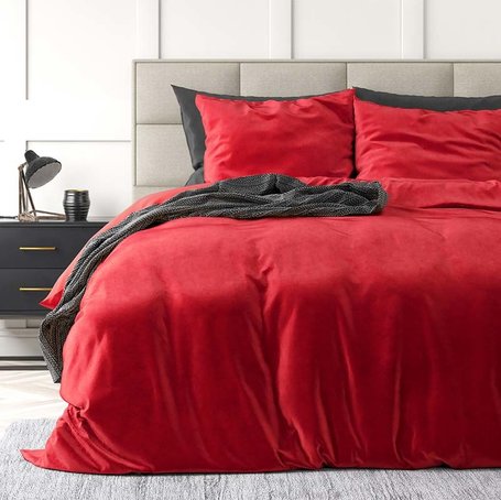 Dekbedovertrek Velvet Uni - Rood