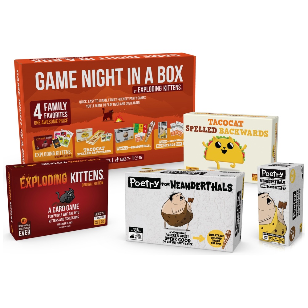 Exploding Kittens Spielabend im Boxset