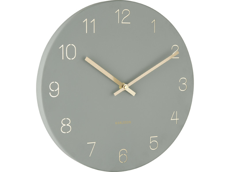 Wall Clock Charm Engraved Numbers Small KA5788BK Black