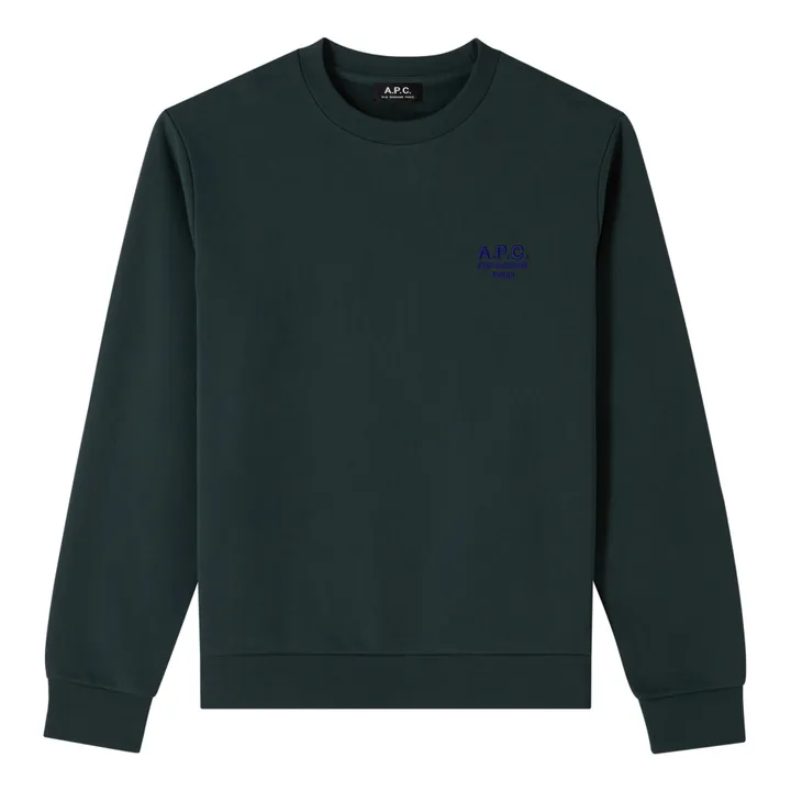 A.P.C. Sweat Rider Coton Bio | Vert foncé
