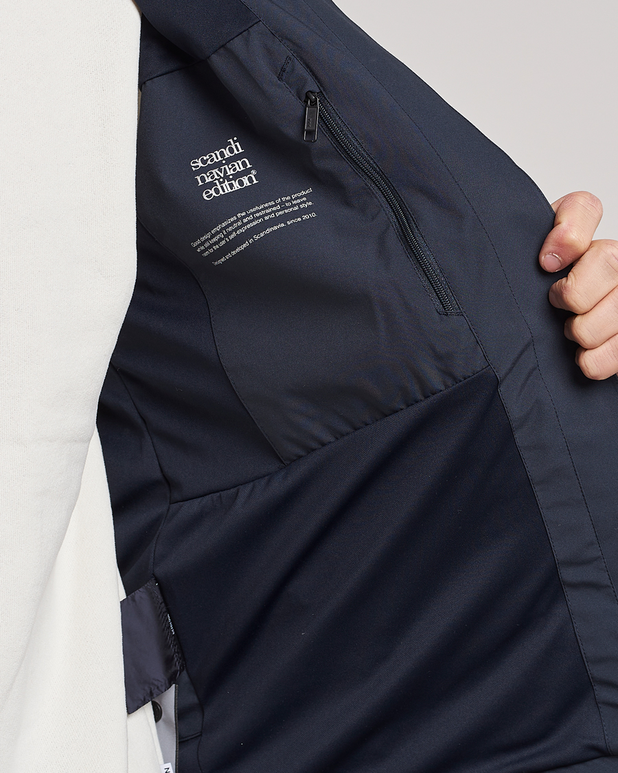 Scandinavian Edition Hood Waterproof Jacket Midnight Blue