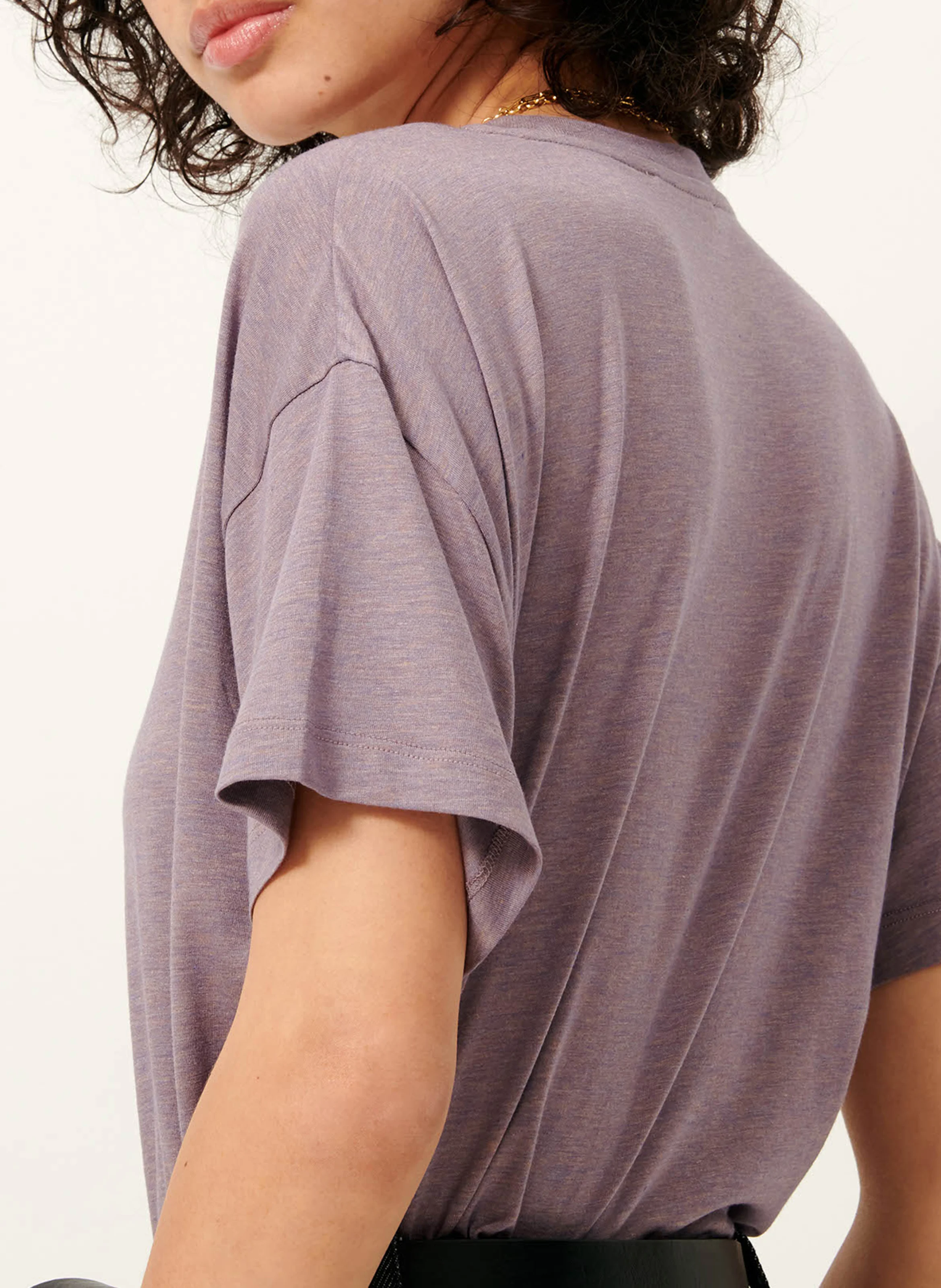 TOO - Tee-shirt ample col rond fluide | Violet