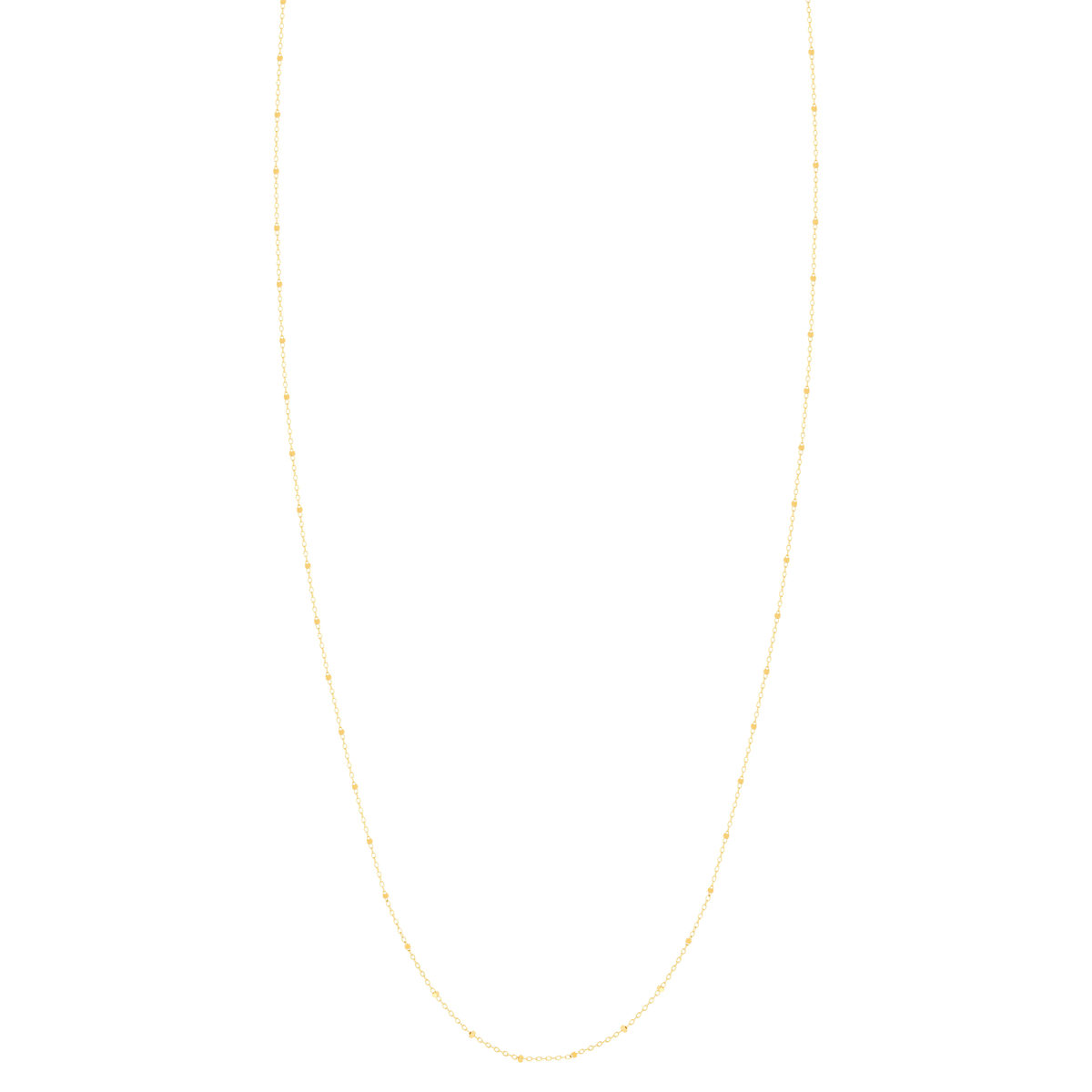 Chaine or jaune 750 motif carré 45 cm