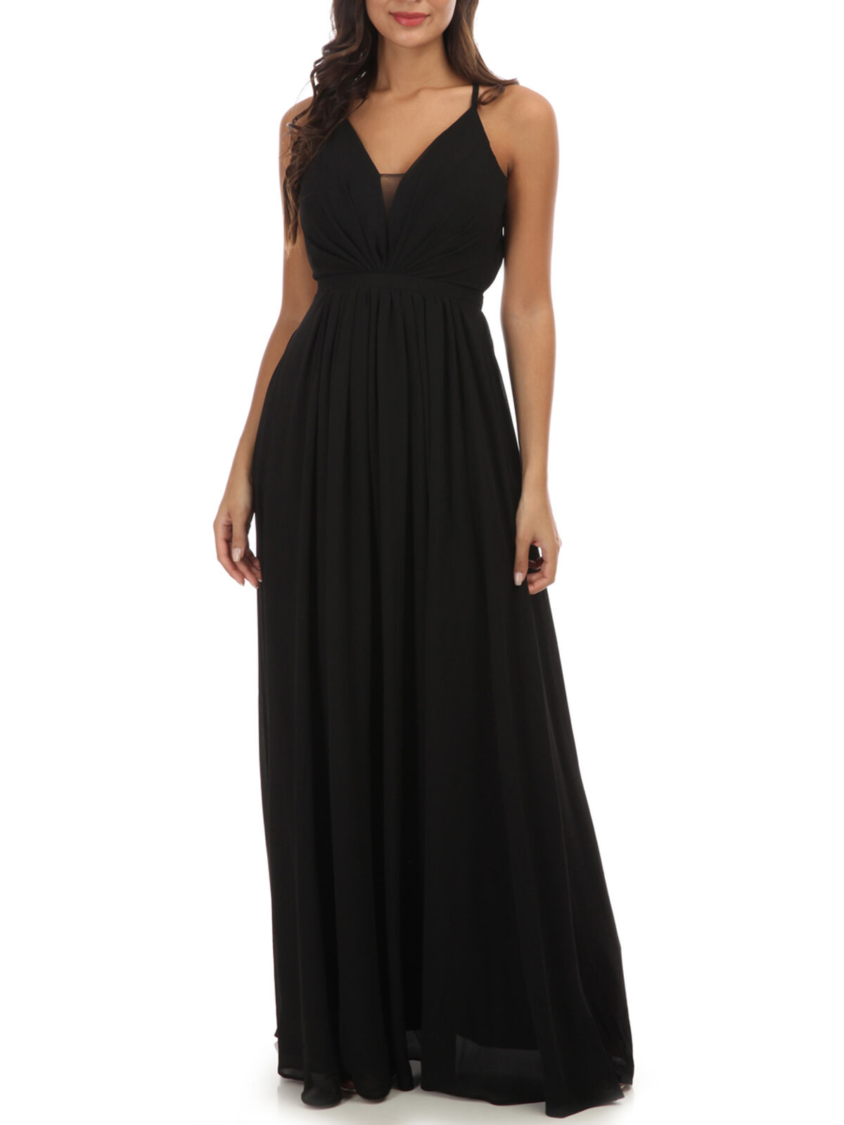 Robe longue à dos nu- Noir