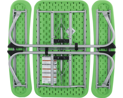 Kleutermeubilair Lifetime 4-zits bestaande uit: 2 banken, tafel, groen kunststof