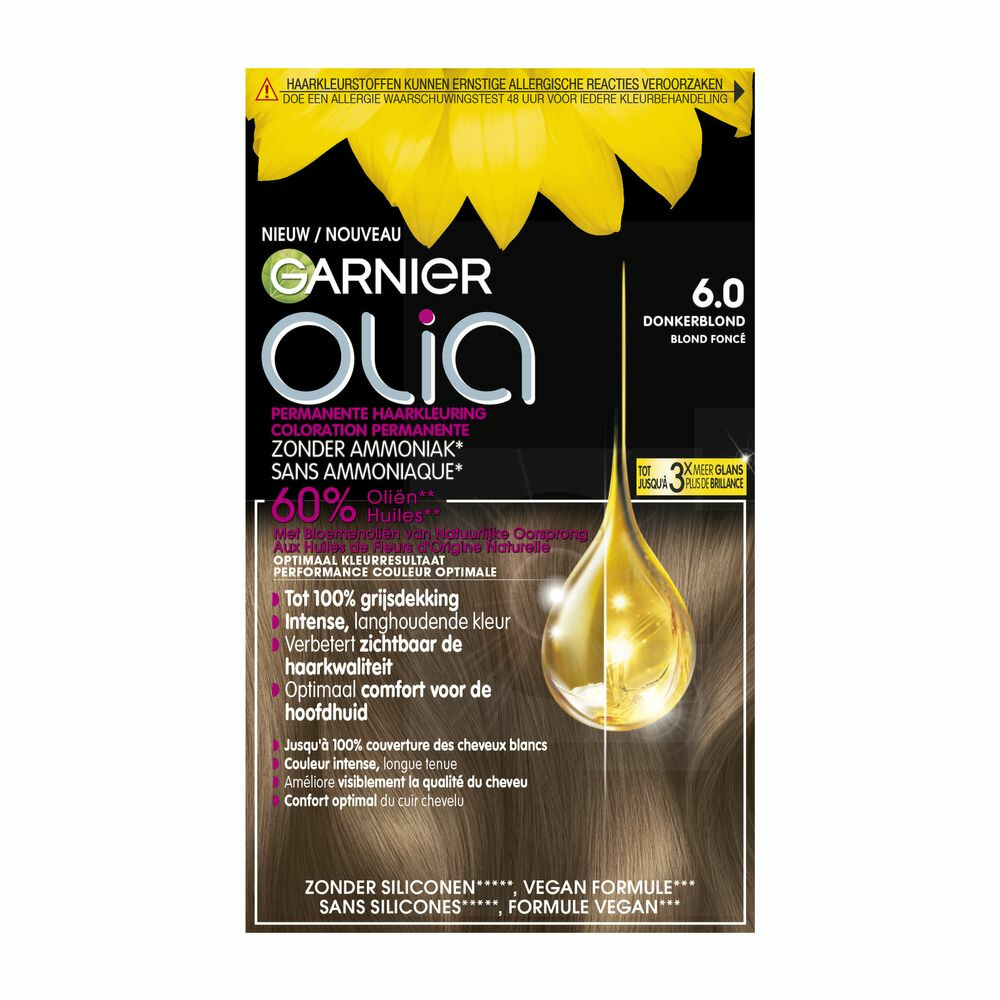 Garnier Olia Permanente Crèmekleuring 6.0 Donkerblond