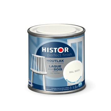 Histor Perfect Finish houtlak zijdeglans RAL 9003 wit 250 ml