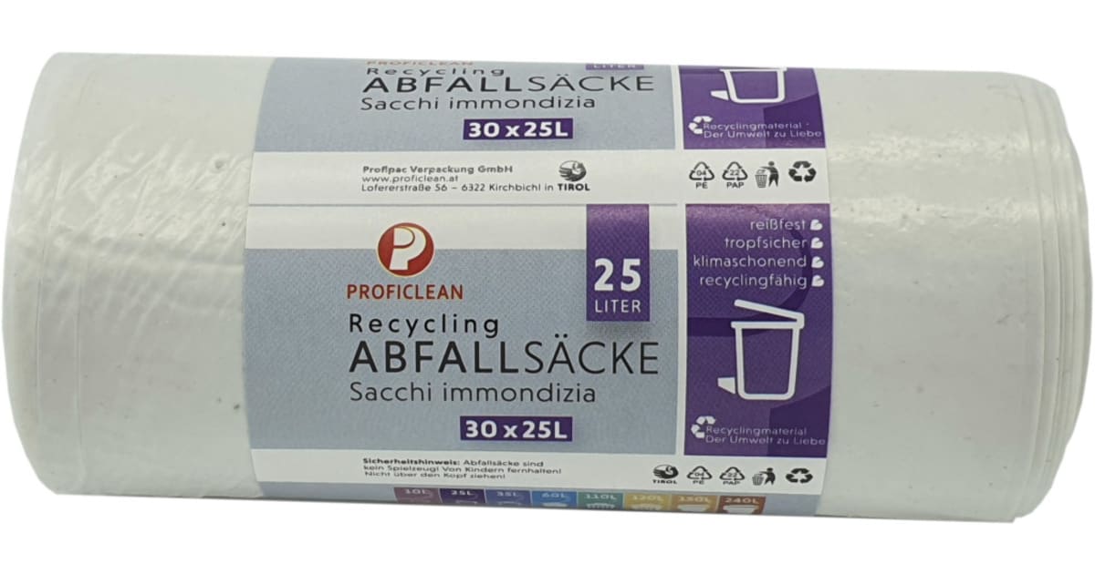 Profi Clean Abfall-Säcke extra stark 25 Liter 35er-Packung