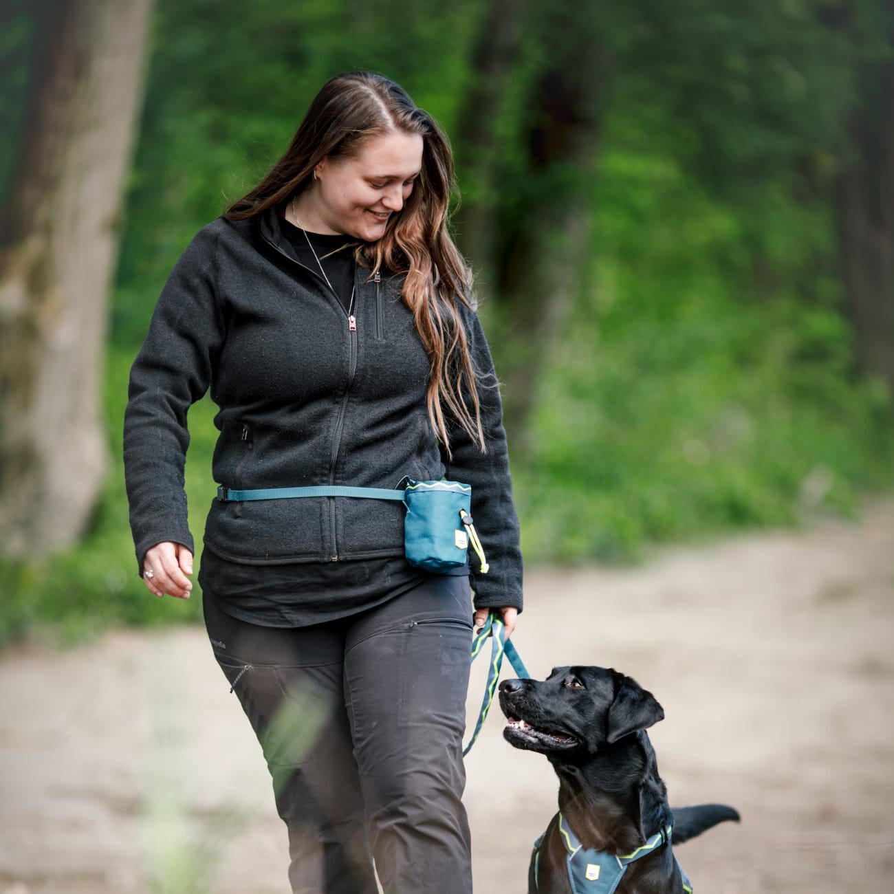 Woolly Wolf Führleine Horizon Deep Teal Mix