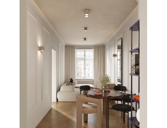 SOLLUX LIGHTING - Plafonnier aura 2 taupe gu10