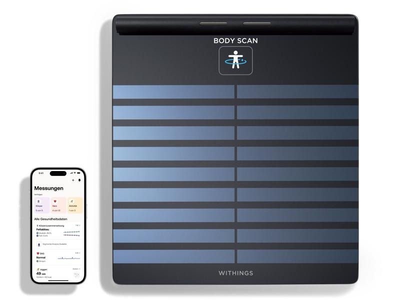 Withings Körperanalysewaage Body Scan Schwarz Gesundheitsstation