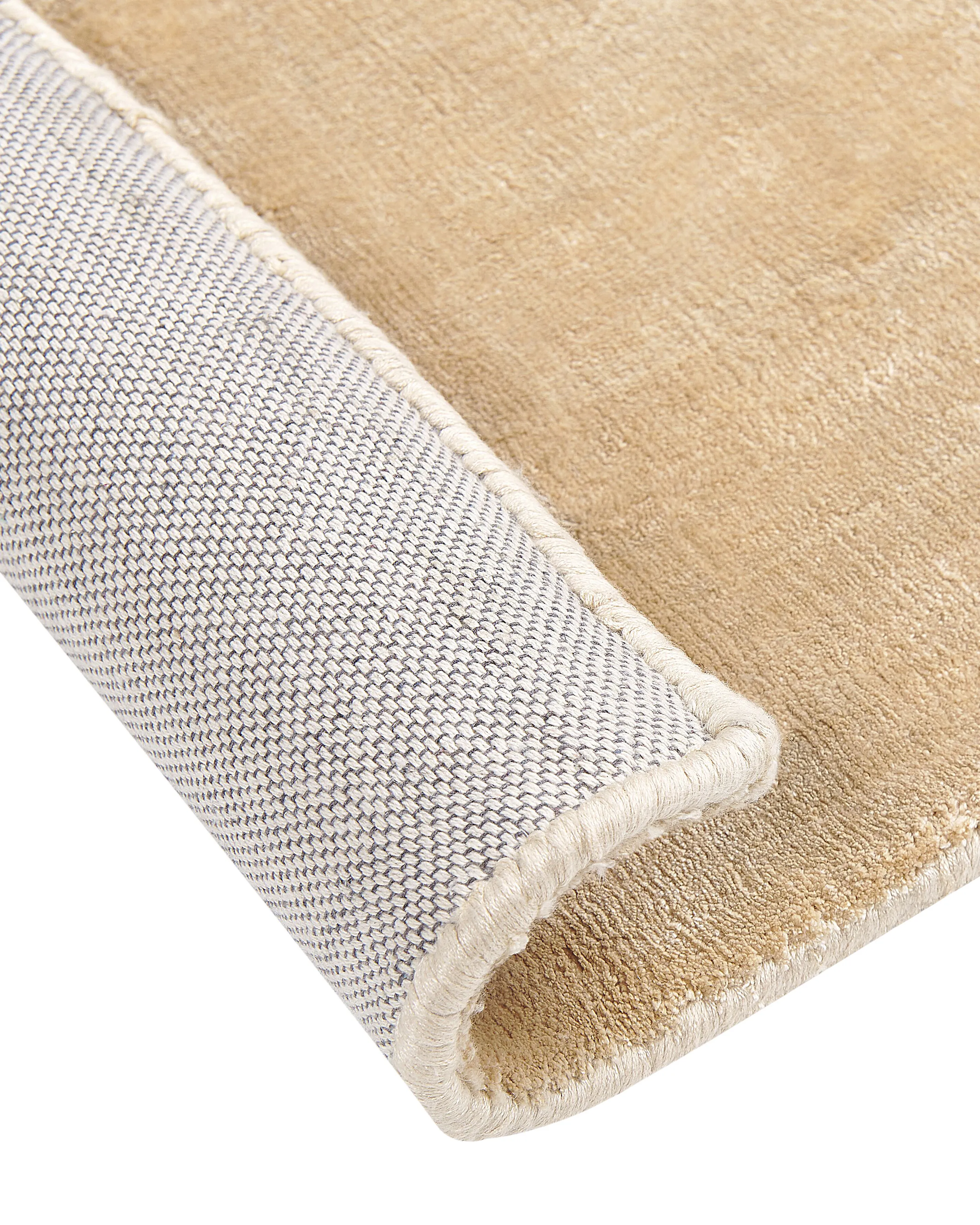 Vloerkleed GESI II Zandbeige 140 x 200 cm Viscose