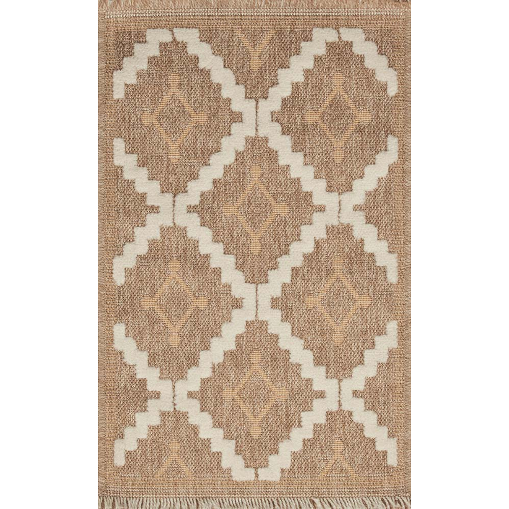 Tapis intérieur extérieur aspect jute jaune tulum 9041 180 x 67 cm