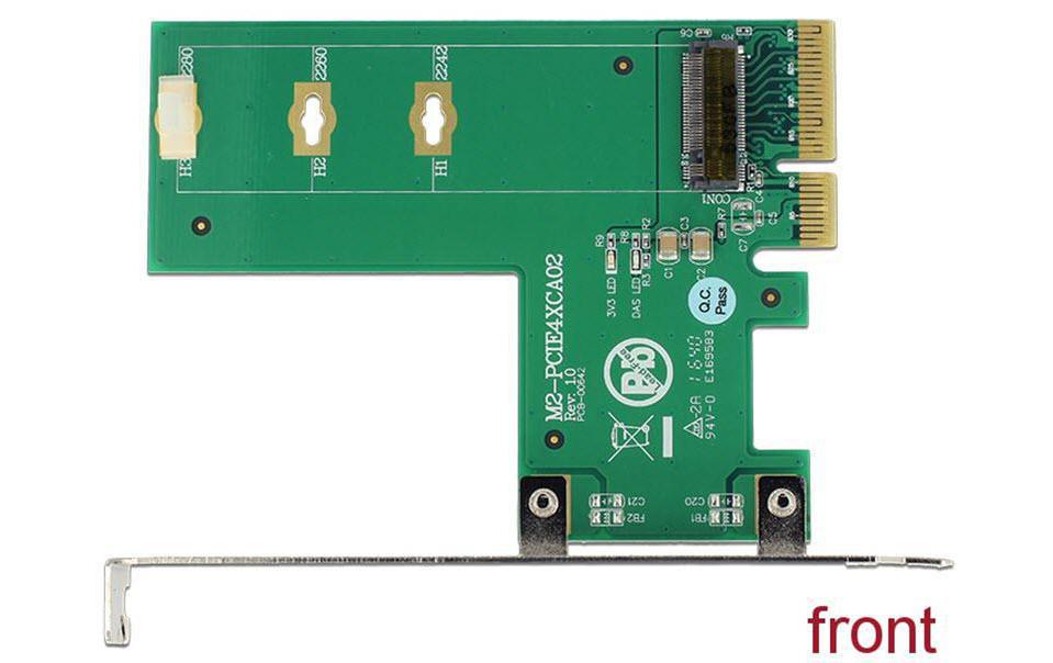 Host Bus Adapter Controller PCI-Ex4 - M.2, 1Port, NVMEDelock PCI Express x4 Karte > 1 x intern NVMe M.2 Key M – Querformat