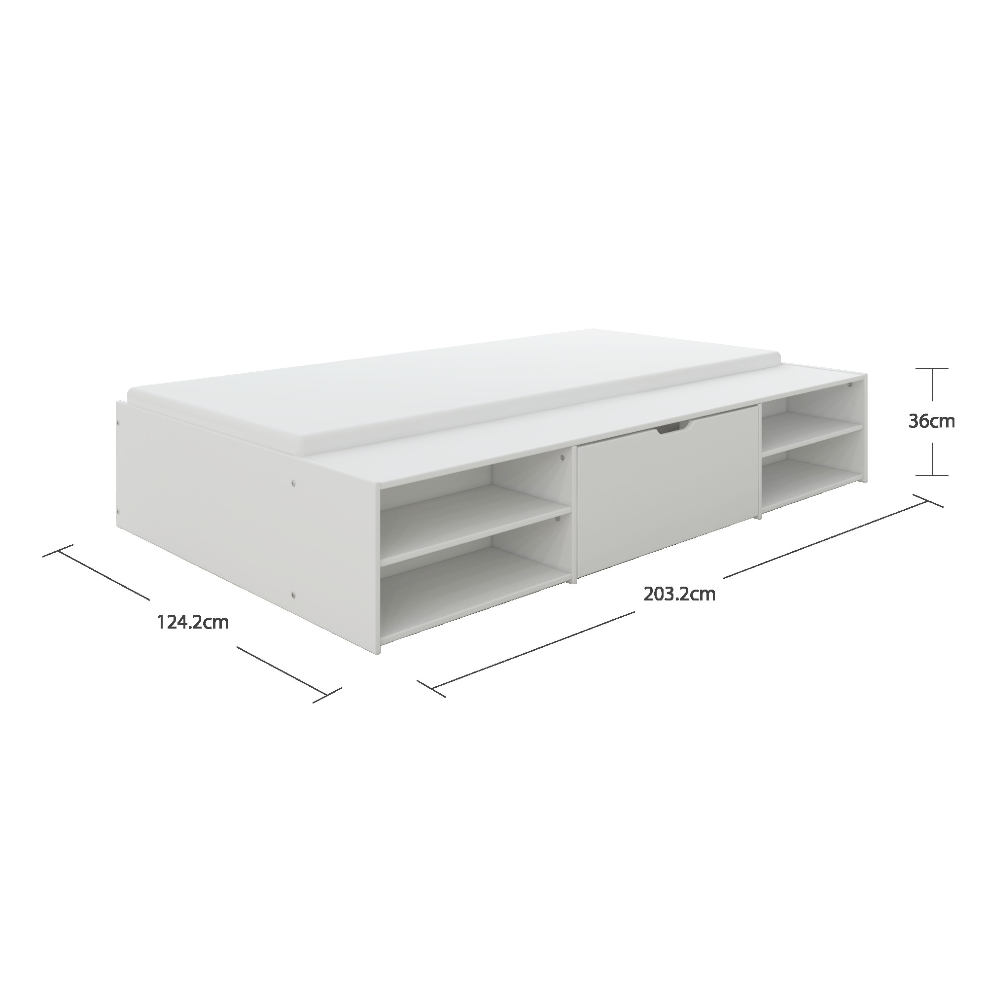 Home affaire Bett »Magdala« Breite/ Belastbarkeit: 120cm/200 KG, 90cm/ 100KG,  aus MDF, Breite Liegefläche 140 cm, Bettkasten optional
