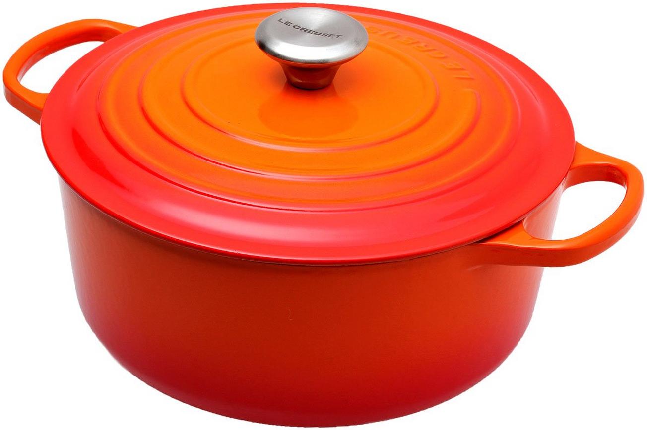 Le Creuset braadpan - cocotte 26cm, 5,3L oranje