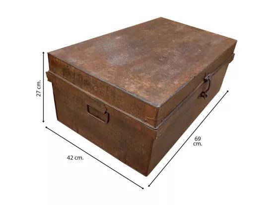 Valise en métal marron 69x42x27h