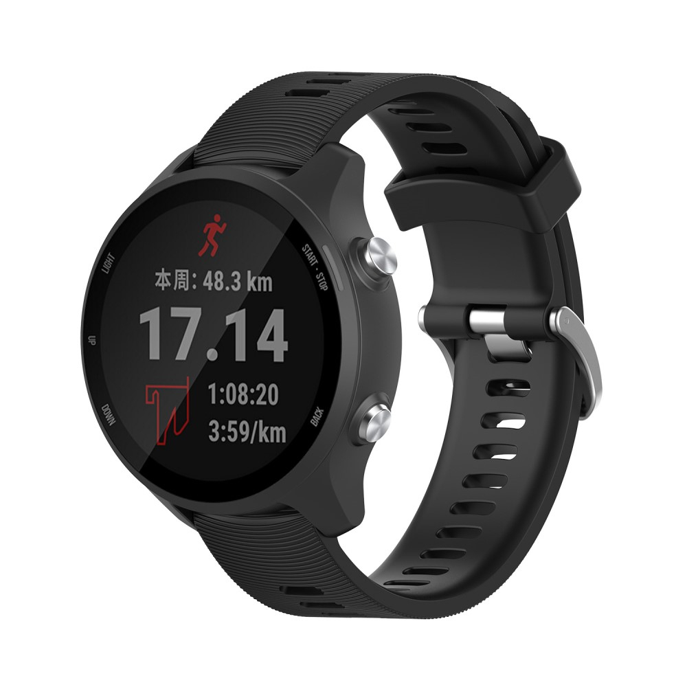 Garmin Forerunner 245 Ersatz Sport Silikon Armband (Gelenkumfang: 165 - 205mm) - Schwarz