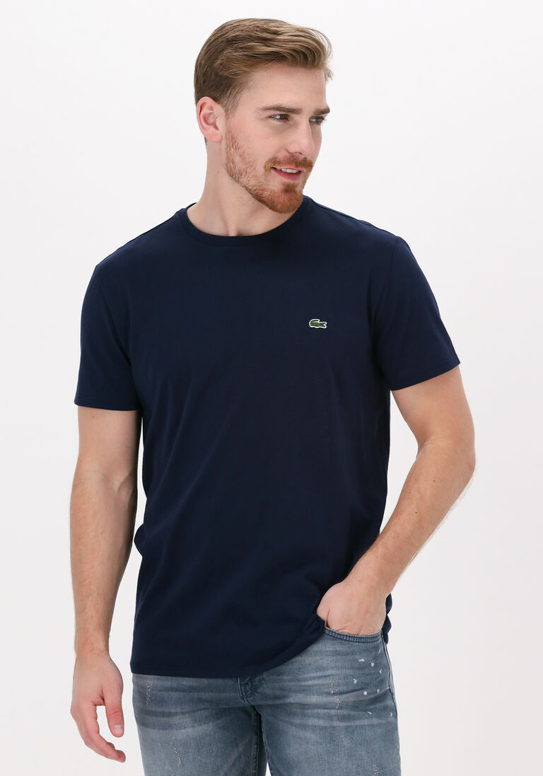 LACOSTE donkerblauwe lacoste t-shirt 1ht1 men's tee-shirt 1121