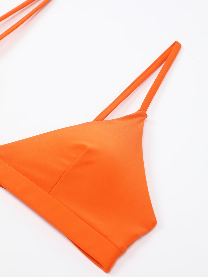 Top de biquíni triangular - Laranja
