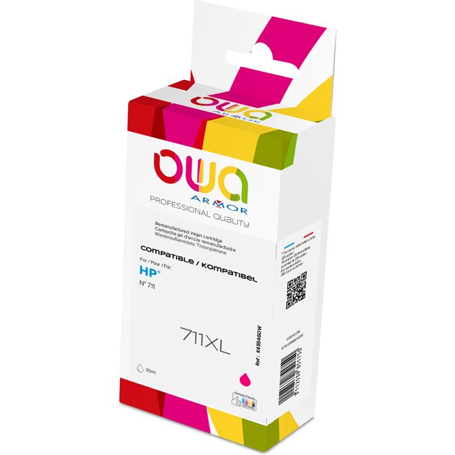 Cartouche d'encre traceur remanufacturée OWA - haute capacité - Magenta - pour HP CZ131A