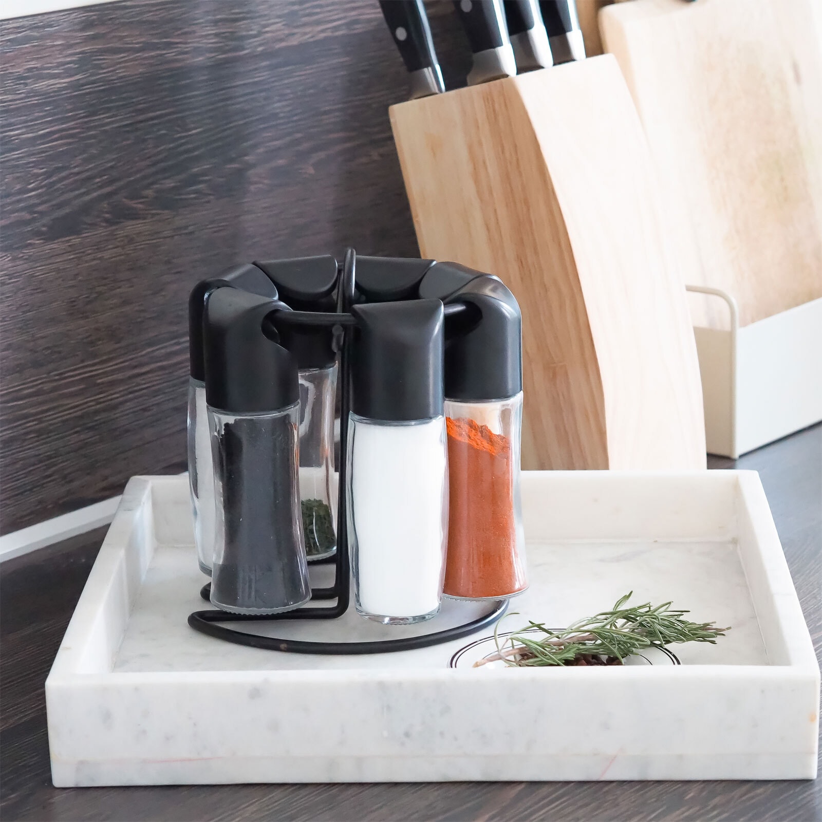 metaltex Gewürzständer Spice-8, Metaltex, Glas/Kunststoff, schwarz