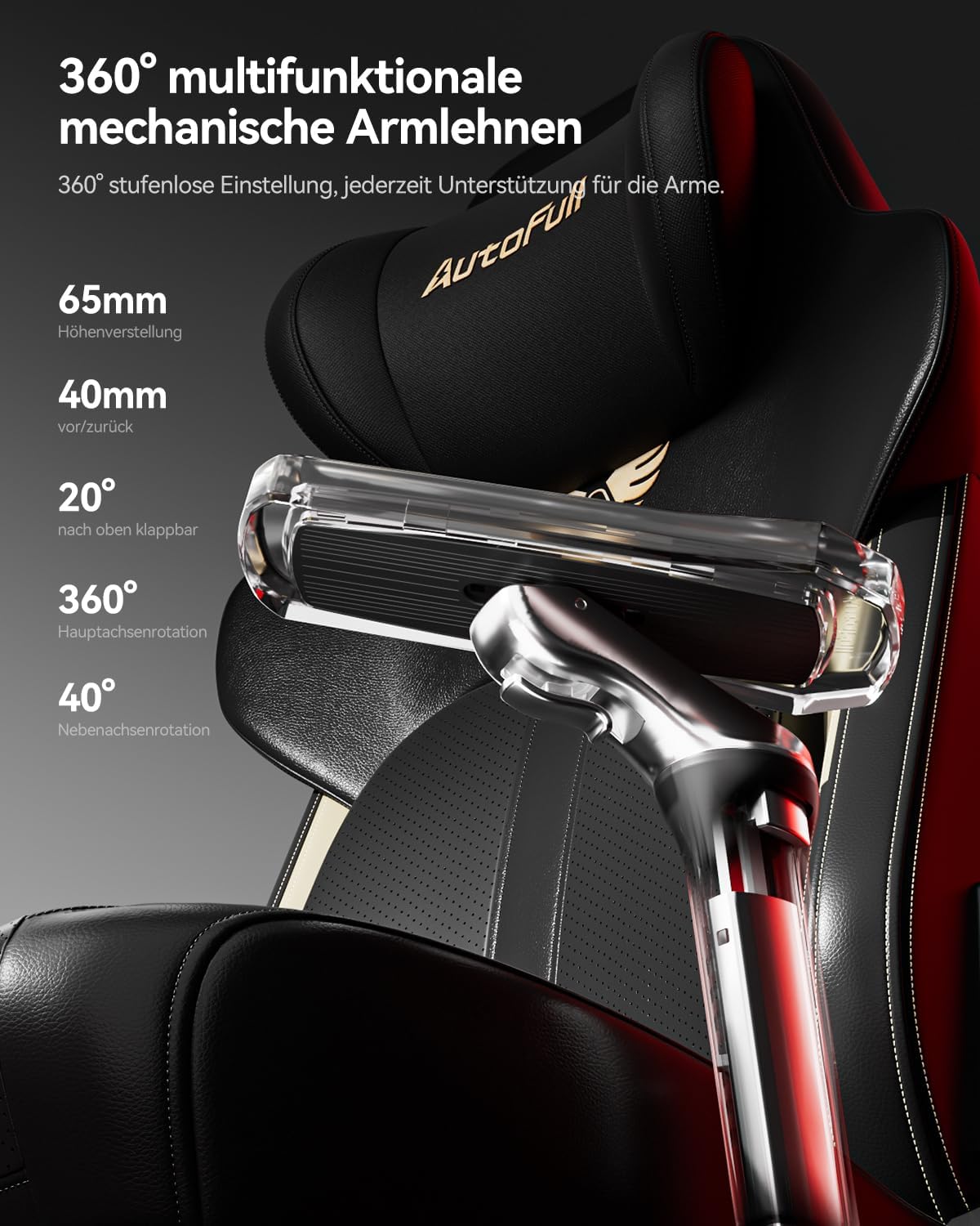 AutoFull M6 Ultra 2.0 Gaming Stuhl mit Massagefunktion | Gaming Chiar Ergonomisch – Weltweit Erster mit Belüftung & Heizung, 720°-Armlehnen, Kopfkissen und Fußstütze | für Gaming & Büro (Schwarz)